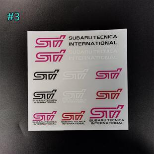 适用于斯巴鲁翼豹森林人傲虎力狮STI车贴 外观内饰贴纸车身随意贴