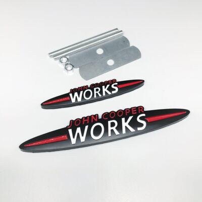 适用于迷你MINI改装JOHN COOPER WORKS金属车贴 侧标车尾标中网标