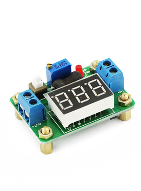 全元芯电源 DC-DC 4.5-24V红色 LM2596带电压表显示整流电源模块