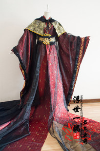 山東 濟南華麗紅黑色男古裝cosplay服皇帝王鳳于九天容括冬裝 離鏡/夜華