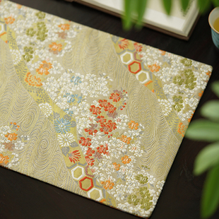 谈得来 和风织锦茶席 手工布艺布餐垫 新款中式布艺茶席 茶道零配