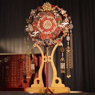 新娘手持团扇结婚用品中式婚礼汉婚秀禾服旗袍搭配拍照道具手工扇