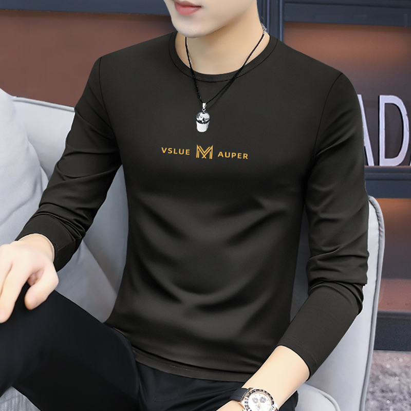 秋冬季男士长袖t恤打底衫