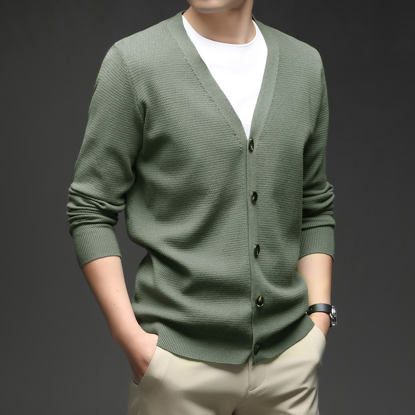 高端针织开衫外穿春秋季