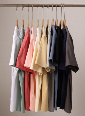 200g新疆重磅棉短袖t恤男女纯白色打底衫2025夏季宽松半袖体恤