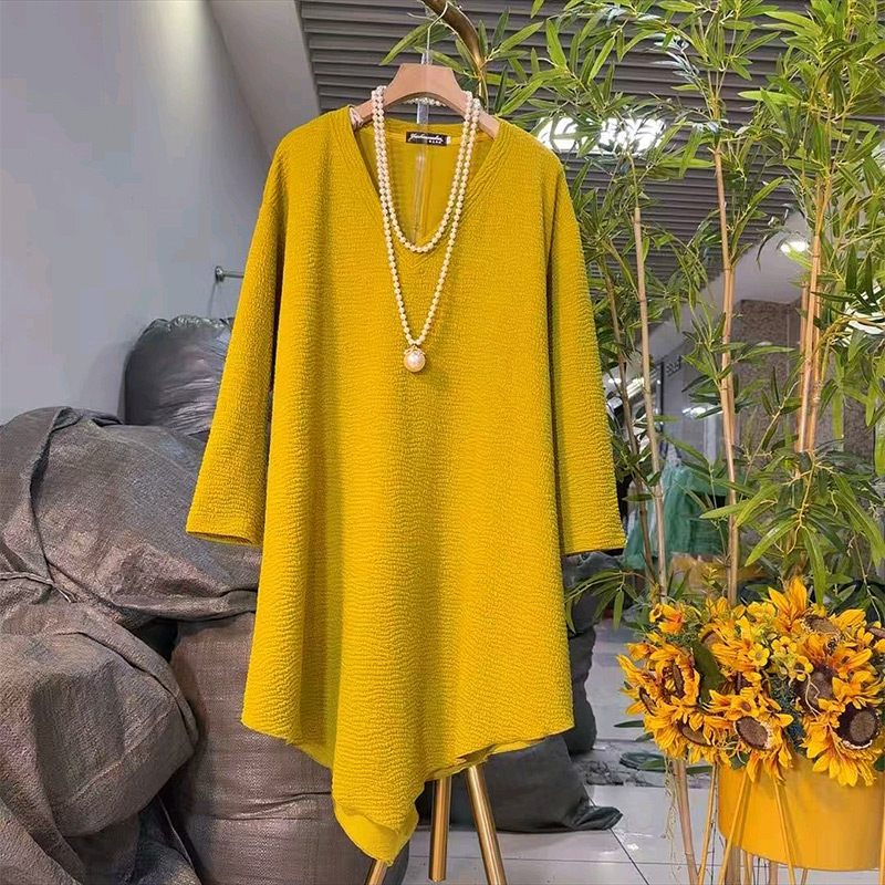 简约纯色不规则长袖大衫