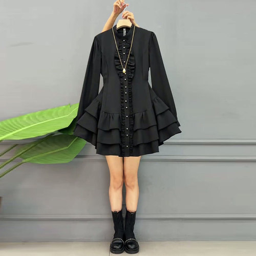 收腰绑带设计感大码女装上衣