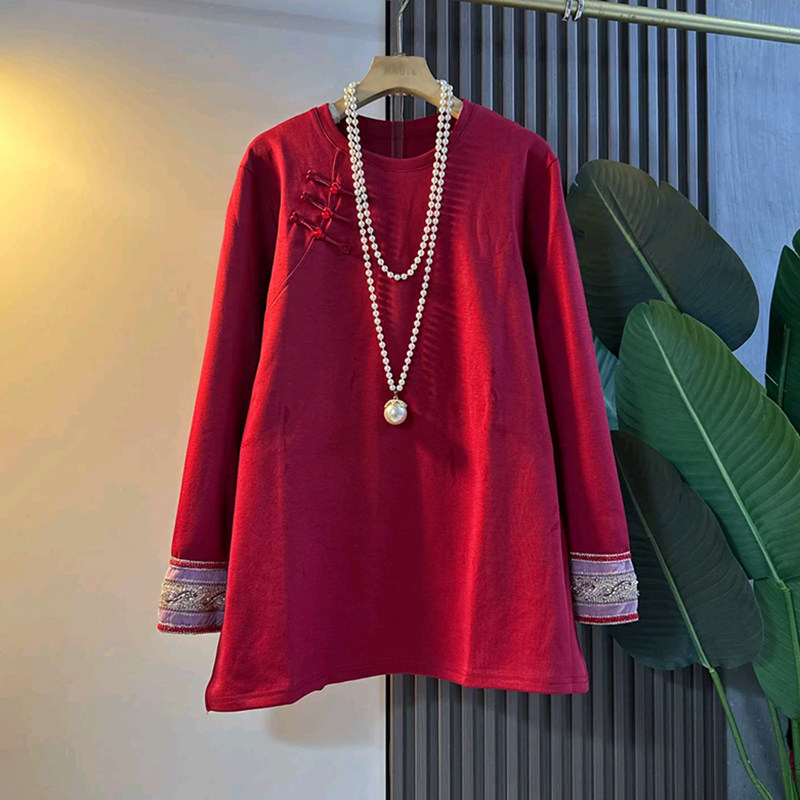 胖mm春季2026新年款新中式国风大码女装时尚休闲百搭复古盘扣大衫,女装/女士精品,大码内搭,淘宝优惠券,粉丝福利购,淘宝优惠卷