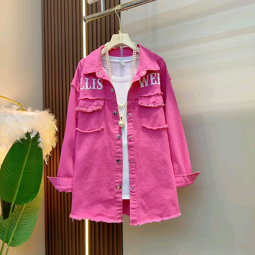 大码女装牛仔衬衫外套