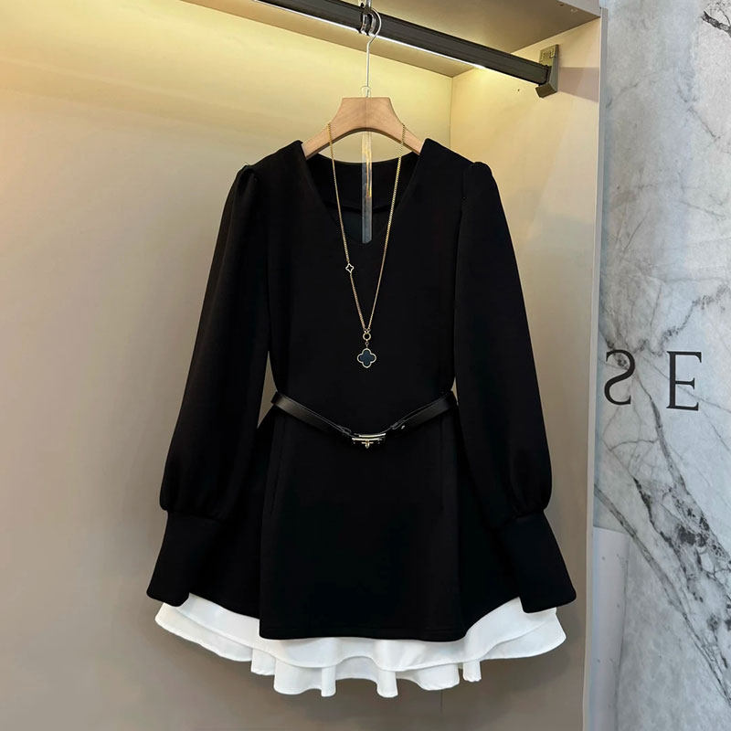 2026春季新款复古收腰显瘦时尚设计感上衣大码女装胖mm洋气半身裙,女装/女士精品,大码内搭,淘宝优惠券,粉丝福利购,淘宝优惠卷