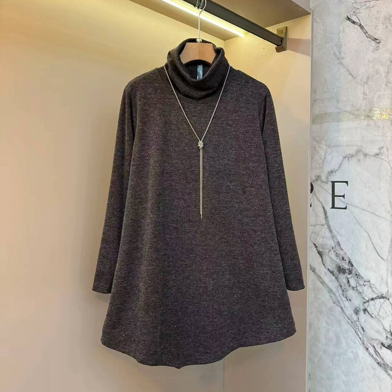 高领时尚洋气御姐范蝙蝠袖大衫新