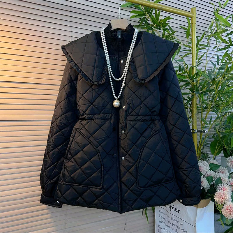 韩版时尚宽松娃娃领上衣外套