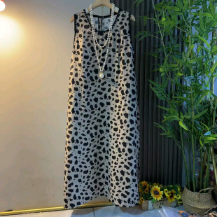 夏季时尚休闲无袖马甲长裙2026新款大码女装胖妹妹宽松显瘦连衣裙