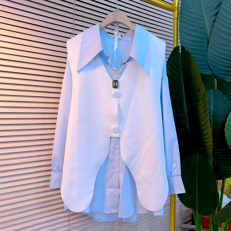 打底衬衫个性马甲百搭两件套