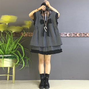 蝴蝶结双面套头上衣搭配短裤 女装 时尚 套装 新款 胖妹妹2025夏季 大码