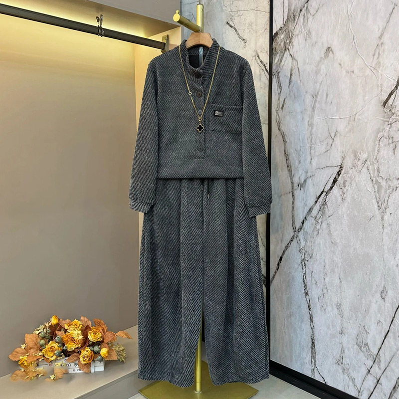 2026新款复古休闲长袖卫衣可抽绳裤子宽松显瘦套装胖妹妹大码女装,女装/女士精品,大码套装,淘宝优惠券,粉丝福利购,淘宝优惠卷