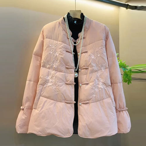 提花外套减龄棉服纯色打底衫