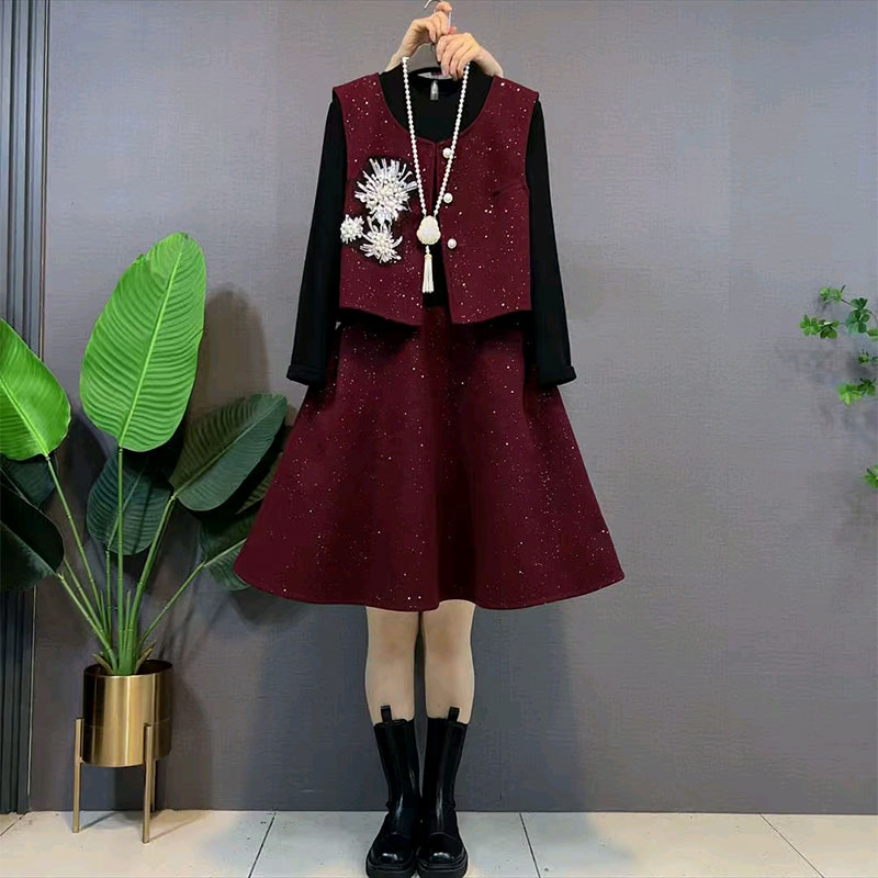 马甲连衣裙法式气质轻熟风两件套