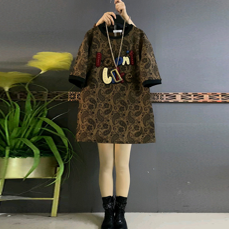 休闲卡通字母半袖上衣