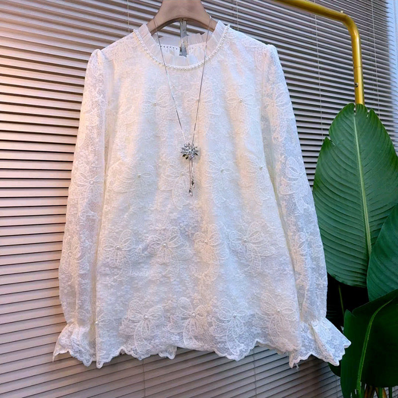 胖妹妹重工钉珠轻奢刺绣蝴蝶结长袖小衫新款大码女装甜美显瘦上衣,女装/女士精品,大码内搭,淘宝优惠券,粉丝福利购,淘宝优惠卷