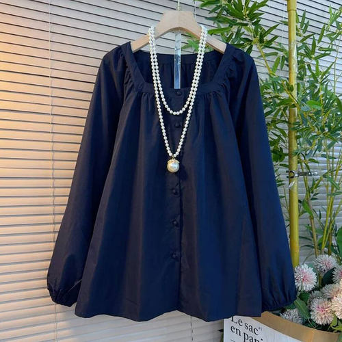 插件袖小衫宽松遮肉早秋百搭上衣