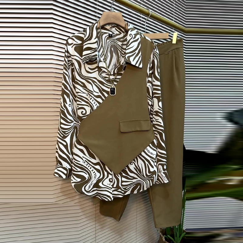 时尚洋气显瘦两件套大码女装