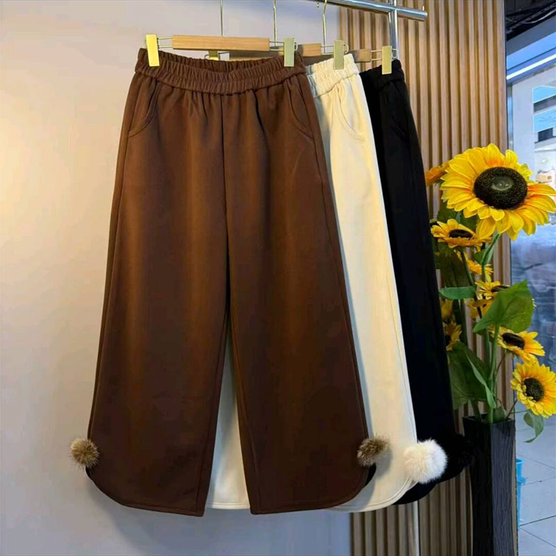 新款加厚小众九分休闲裤子