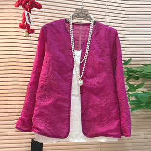 新中式 胖妹妹2025夏季 女装 大码 国风复古气质高级防晒休闲外套 新款