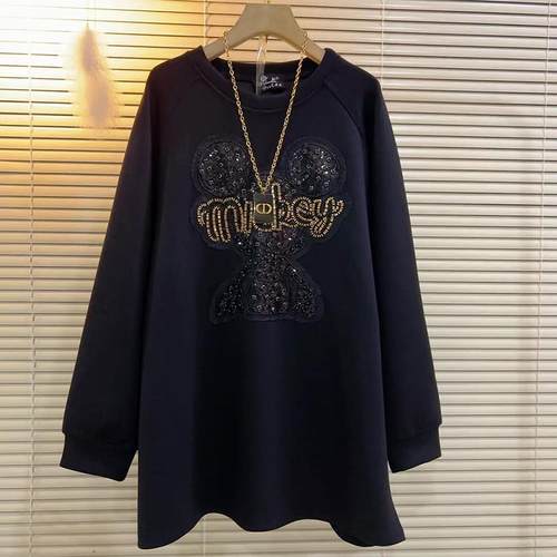 特大码时尚韩版卫衣连衣裙