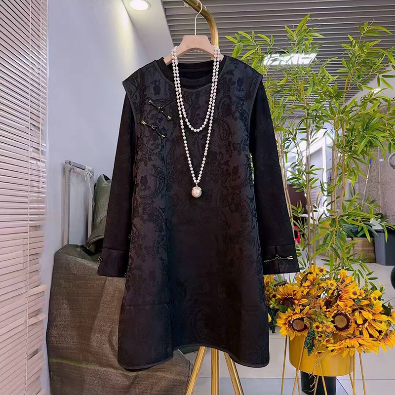 大码女装打底马甲裙两件套