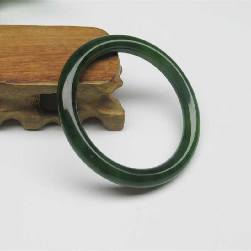 圆条天然正品保真证书碧玉手镯