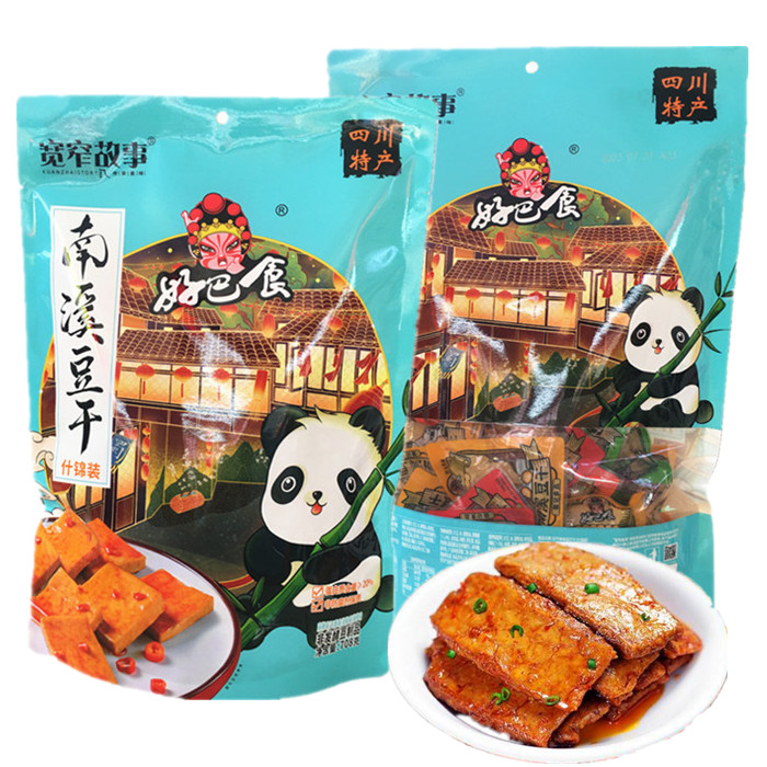 宽窄故事好巴食南溪豆干什锦装708克麻辣五香泡椒味豆腐干零食