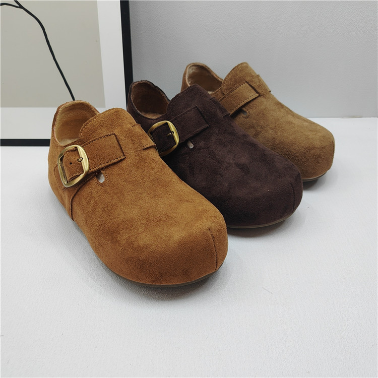 断码处理女鞋2025冬季新款圆头勃肯鞋舒适百搭软木鞋加绒女棉鞋