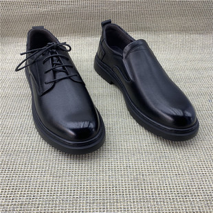 厂家断码处理真皮男鞋2025春季新款青年潮款圆头商务头层牛皮单鞋