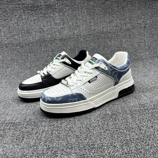 断码特价处理时尚拼色男鞋2025新款春季百搭国潮小白鞋平底男单鞋