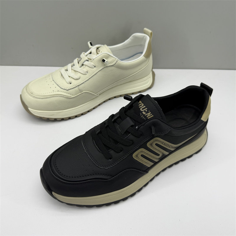 断码处理真皮男鞋2026春季新款韩版爆款牛皮学院风跑步运动鞋单鞋