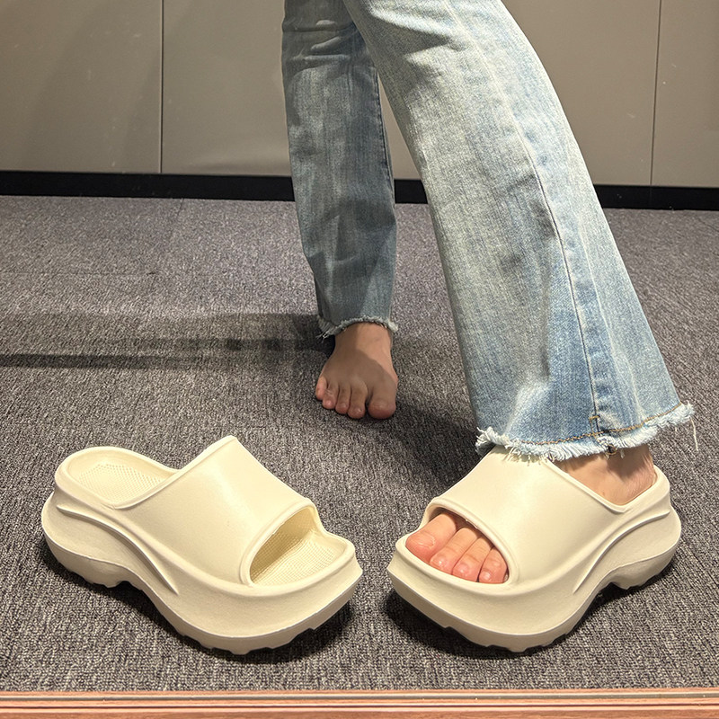 6CM网红爆款厚底一字鞋女夏季外穿防滑包头时尚高级感增高凉拖鞋