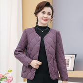 棉袄上衣加棉加厚棉衣 棉服妈妈保暖外套短款 小香风中老年女装 薄款