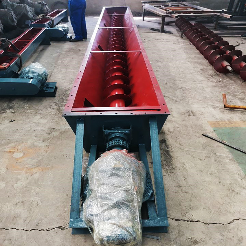U型螺旋输送机干粉沙石煤灰污泥提升上料机双轴无轴管式绞龙