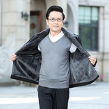 厂家直销棉衣男爸爸冬装中年棉袄中老年加绒加厚棉服大码保暖夹克，男装棉衣，星座1712-2