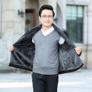 厂家直销棉衣男爸爸冬装中年棉袄中老年加绒加厚棉服大码保暖夹克图片
