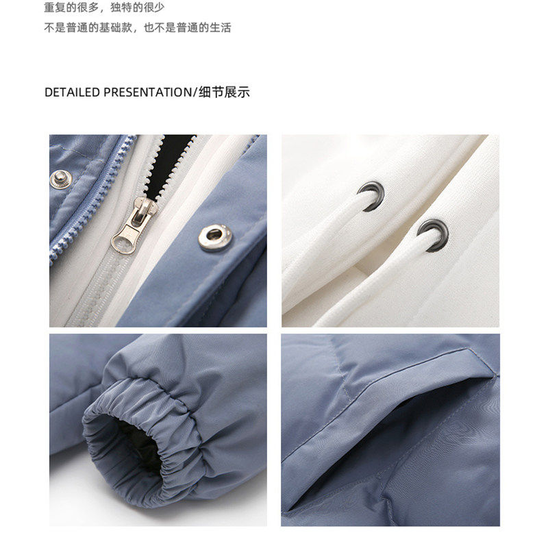 冬季棉衣小牛津男连帽针织帽假二件棉衣加绒棉袄棉服wt08,男装棉衣,星座1712-2