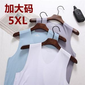 加肥加大码夏季男士无痕冰丝背心宽肩V领修身紧身运动,女装背心吊带,星座1712-2