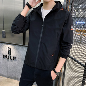 日系春秋运动男士外套2024新款连帽青少年休闲夹克班服图片
