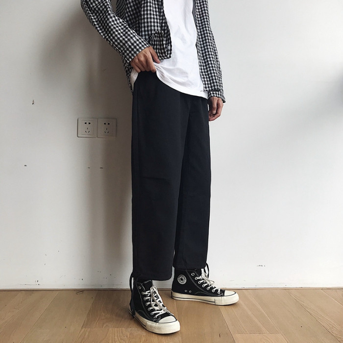 男士裤子ins工装裤男束脚裤夏季薄款网红休闲裤男潮牌修身小脚tn,男装休闲裤,星座1712-2