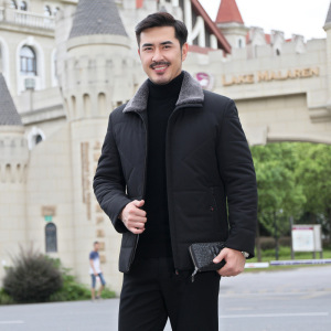 棉服男冬季加厚新款2020中老年休闲棉袄保暖加厚防风棉衣男士外套图片