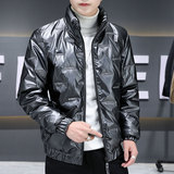 羽绒棉服男2024新款棉衣冬季加绒加厚面包服亮面棉袄胖子冬装外套，男装棉衣，星座1712-2