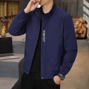 春秋新款夹克男运动外套休韩版休闲上修身衣潮流立领夹克衫男装潮图片