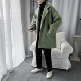 2024秋冬季中长款风衣男大衣韩版U男士外套毛呢子大衣F833，男装毛呢大衣，星座1712-2