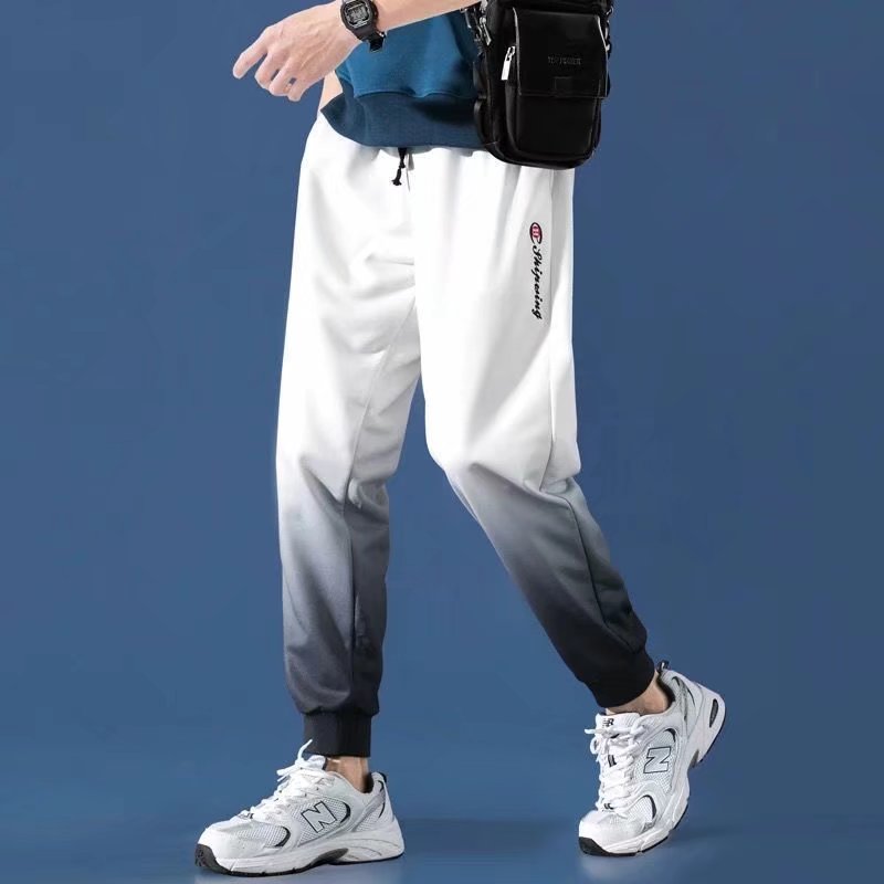裤子男士夏季薄款2024新款潮宽松束脚韩版潮流运动九分休闲长卫裤,男装休闲裤,星座1712-2